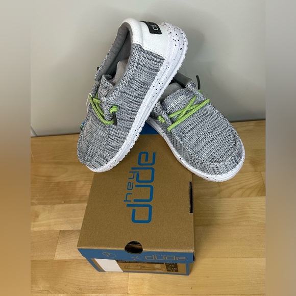 Hey Dude Wally Youth Sox Stone White US Kid's 11 - Picture 2 of 10